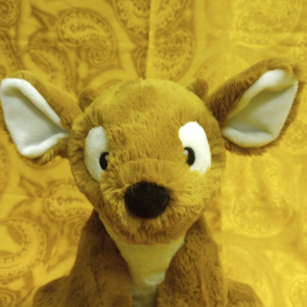 NWOT 2021 Super Soft Baby Plush Toy Brown Sitting Deer 10" - Picture 3 of 8